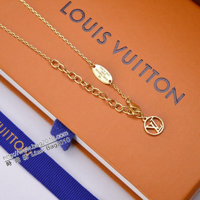 Louis Vuitton新款飾品 路易威登字母O項鏈 LV簡約字母金色鎖骨鏈  zglv2183